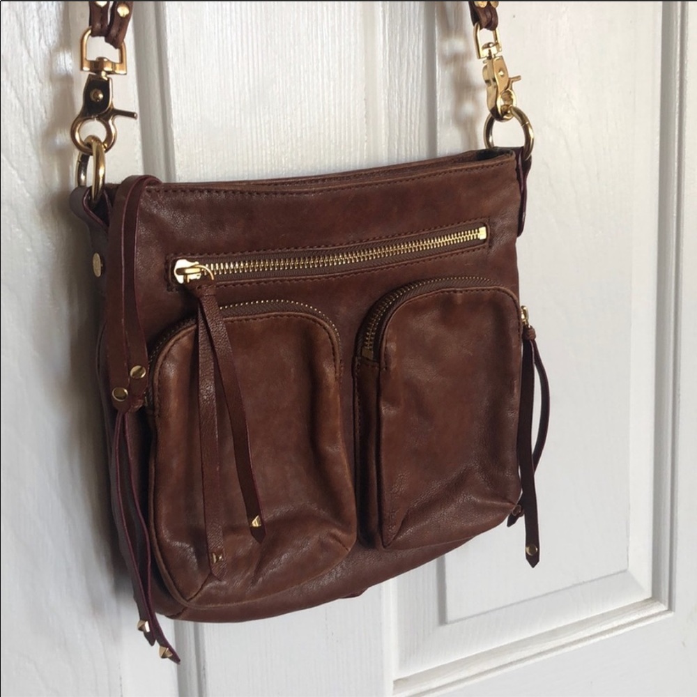 MZ Wallace brown leather Sophie xbody bag